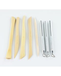 Mini tool set:5 wooden reamer and 3 aluminium stick