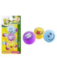 JOLLY Eraser FUNNY FACES, 3 pcs.,blister card