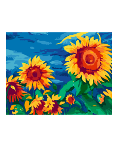 Maalimiskomplekt numbrite j&#228;rgi : „Yellow Sunflowers“, 35х45cm,