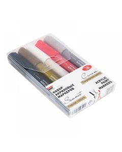 Set of acrylic markers Sonnet Popular colors, 5 colors