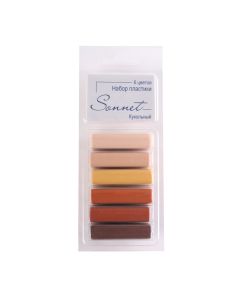 Polymer clay, set Puppet, 6 colors 120g Sonnet