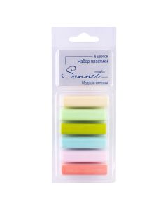 Polymer clay, set Trend  Colors, 6 colors 120g Sonnet