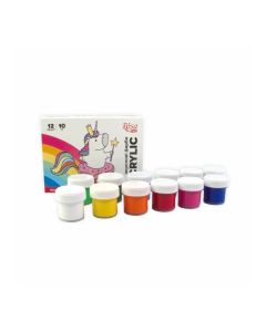 Acrylic paint set Unicorn 12x10мл, ROSA START