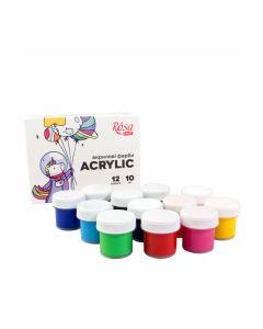 Acrylic paint set Space Unicorn 12x10мл, ROSA START