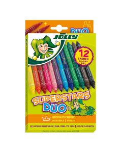 Kaheotsaga viltpliiatsid Jolly Duo 12tk
