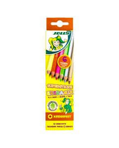 Set Of School Col.Pencils Jolly  6Pcs Extra
