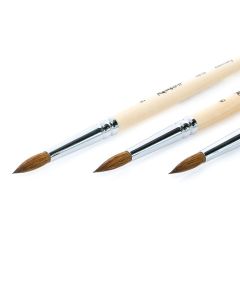 Kolinski sable brushes, round,white fer, Roubloff