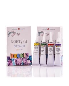 Set Of Colour Outliners For Textile 4*18Ml Decola