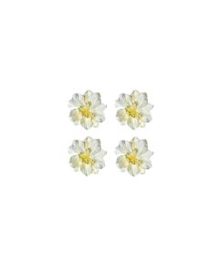 Gardenia White, Set 4 Pcs, Dia 5Cm