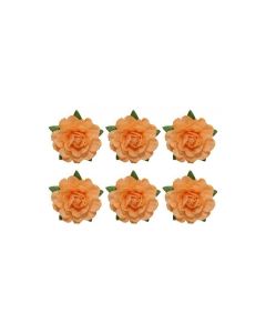 Tea Roses&apos; Flowers, -18 Mm Diameter, 6 Pcs, Beige