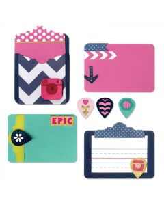 -50% Thinlits Die Set 13Pk - Pocket Card & Geo Tags