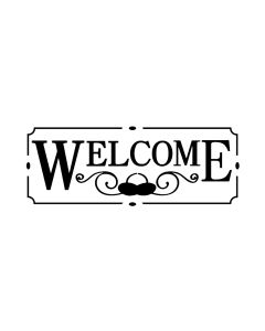 Stencil B Cm. 38X15 Welcome