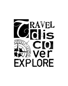 Stencil D Cm.20X15 Travel