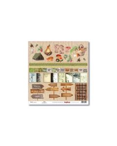 Scrapbookingu paber 30x30 cm-   Forest Hiking 190Gsm