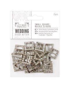 Small Square Buckle Sliders (25pcs) - Wedding
