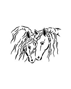 All-Purpose Stencil A4 Horses