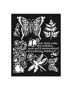 Thick Stencil Cm. 20X25/0.5 Mm Butterflies And Dra