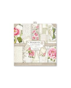 Paper and Cardstock pads 30x30cm, Stamperia, Letters & Flowers