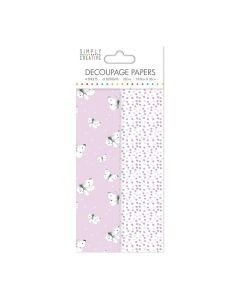 Simply Creative Decoupage Paper  Lilac Butterflies