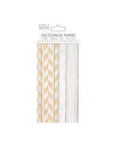 Simply Creative Decoupage Paper  White Wood