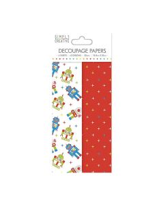 Simply Creative Decoupage Paper  Robots