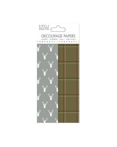 Simply Creative Decoupage Paper  Stag Head