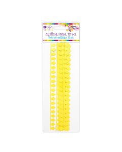 Peony Petal Quilling Strips - Yellow, 12 Pcs
