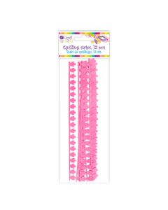 Peony Petal Quilling Strips - Pink, 12 Pcs