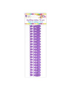 Peony Petal Quilling Strips - Purple, 12 Pcs