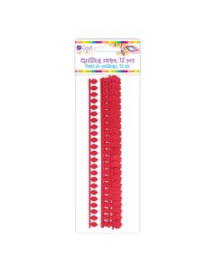 Dasiy Petal Quilling Strips - Red, 12 Pcs