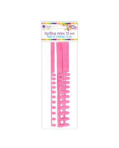 Daisy&Fringe Petal Quilling Strips - Pink, 12 Pcs