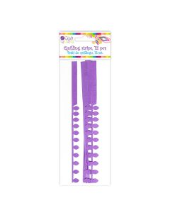 Daisy&Fringe Petal Quilling Strips - Purple, 12 Pc