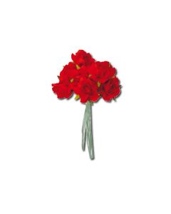 8 Red Paper Roses Bouquet
